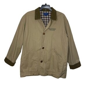 J.Crew Chore Coat Corduroy Cuffs & Collar Flannel Lined Men Size Large